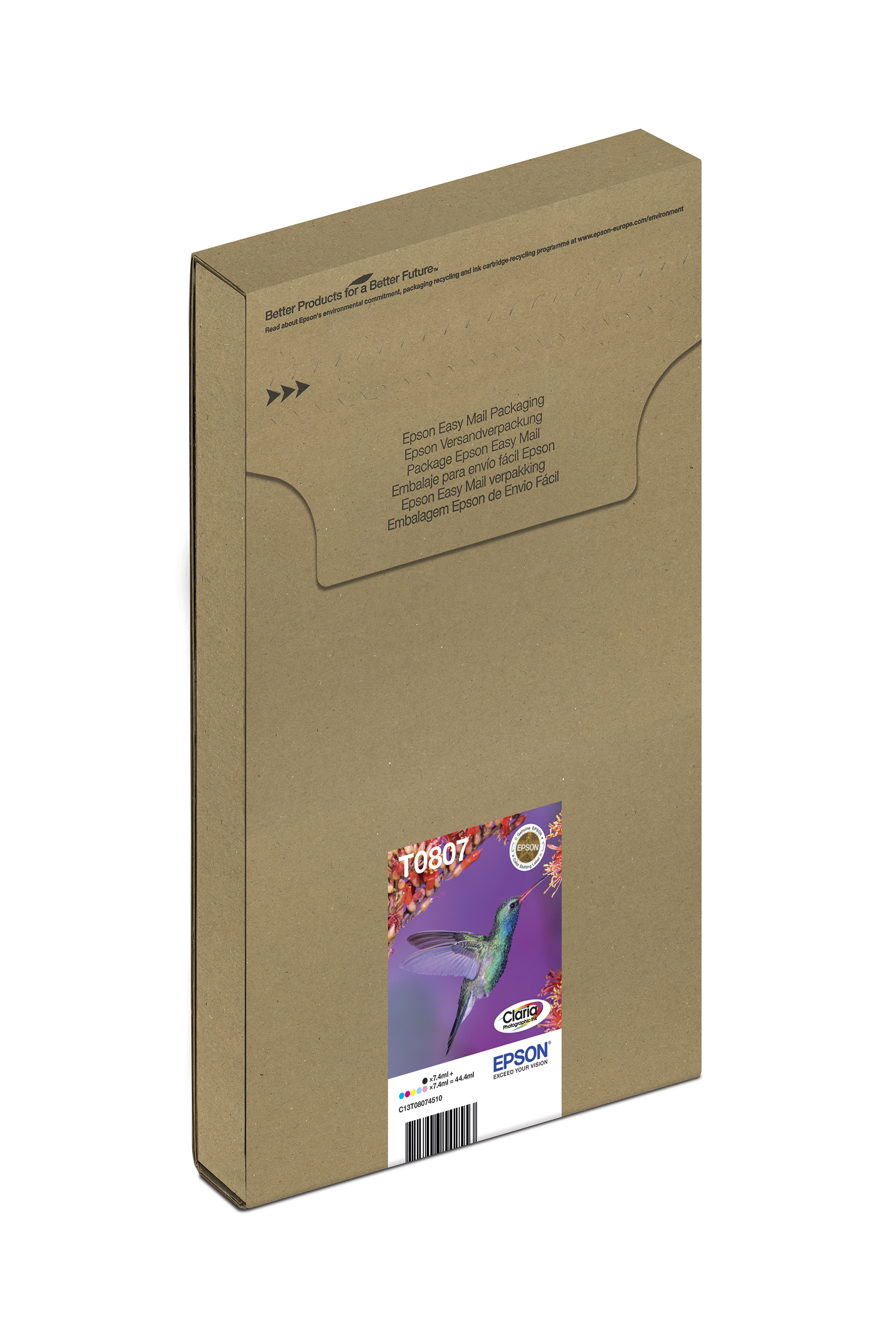 EPSON T0807 inktcartridge zwart en vijf kleuren standard cap