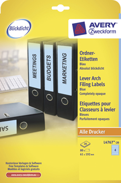 DS 80 ORDNERETIK 192X61 BLAUW