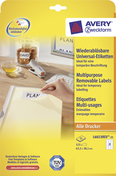 ETIK REMOV 63,5X38,1 525ST WT