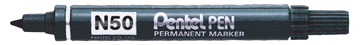 PENTEL N50 PERMANENT MARKER ZWART pstuk
