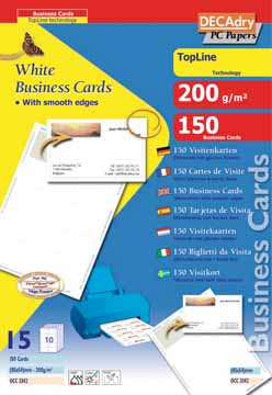 P.150VISITEK.WIT 200GR.RECHTEH