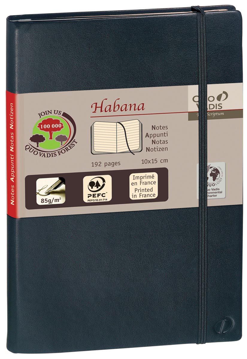 HABANA NOTITIEBOEK A4 L ZW