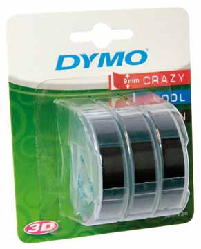 LETTERTAPE 9MMX3M ZWART BLS 3X