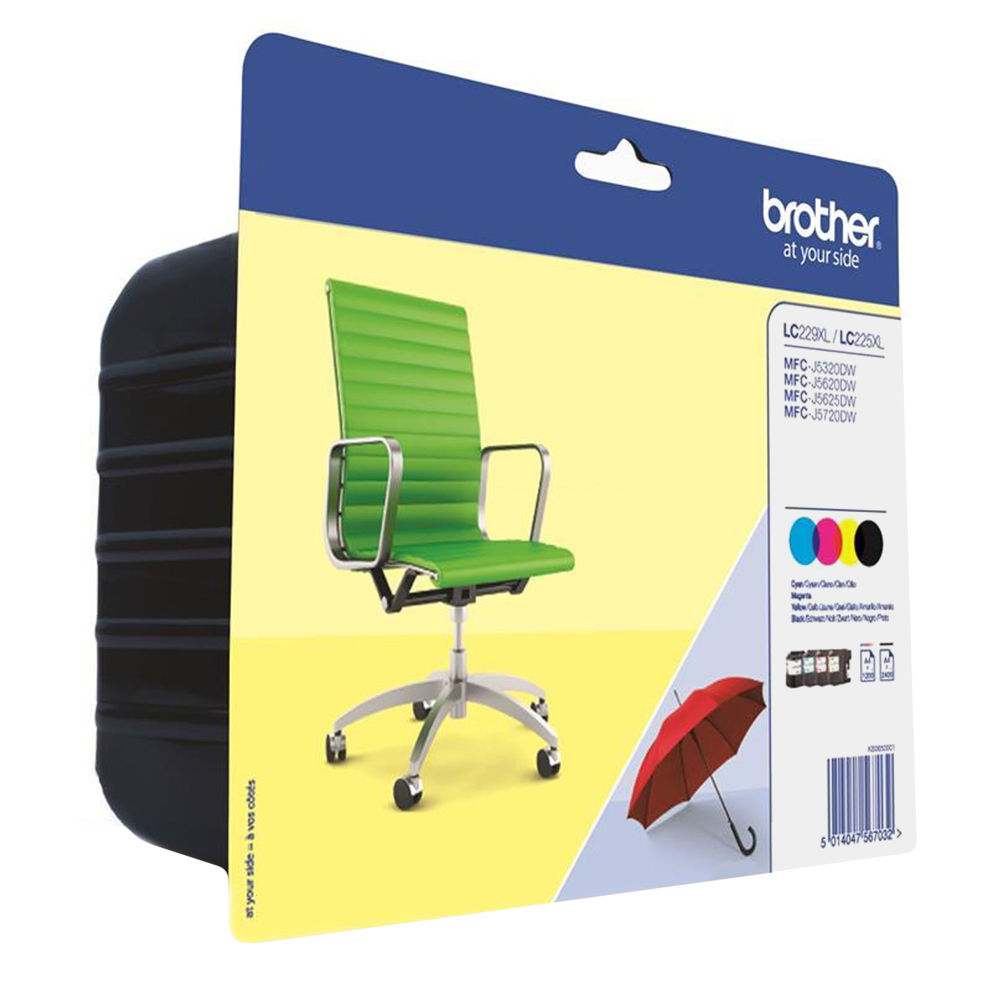 BROTHER LC-229XL ink cartridge black and tri-colour high cap