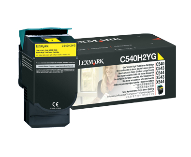 LEXMARK C540, C543, C544, X543, X544 tonercartridge geel hig