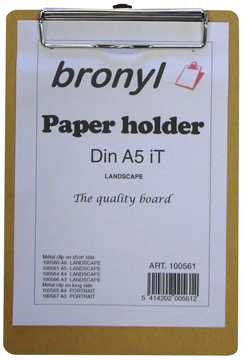 KLEMPLAAT HOUT A5IT 160X250 MM