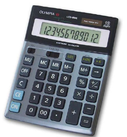 OLYMPIA rekenmachine LCD 890 (01023)