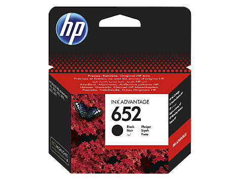 HP 652 original Ink cartridge F6V25AE BHK Black
