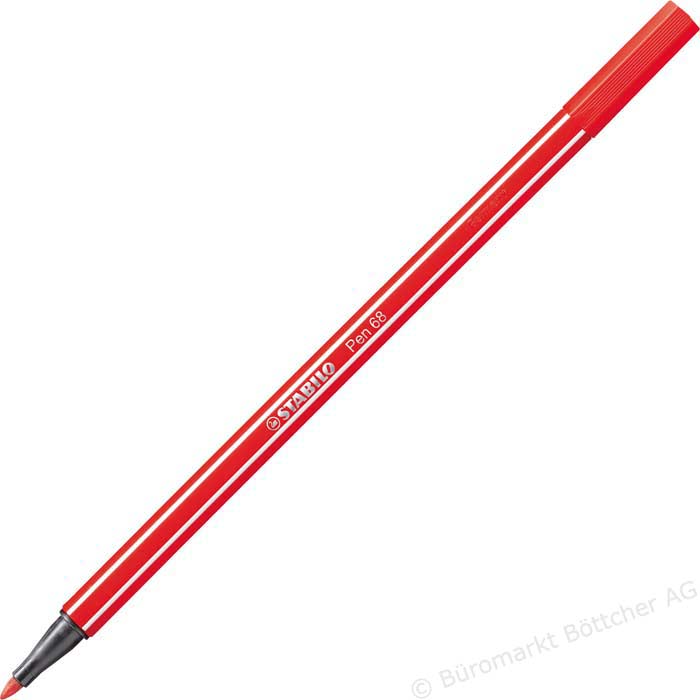 STABILO PEN 68 FLUO ROOD