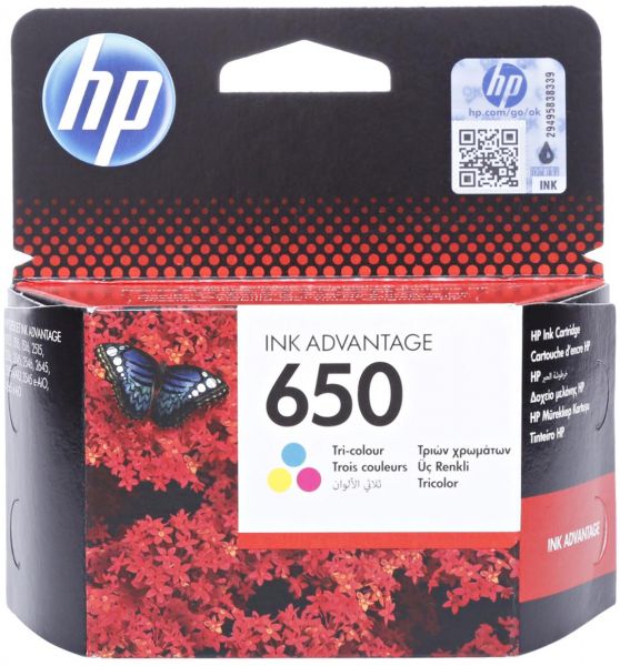 HP 650 Tri-color Original Ink Advantage Cartridge
