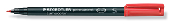 STAEDTLER LUMO PERMANENT 0.4MM 10ST ROOD