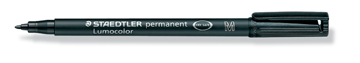 STAEDTLER LUMO PERMANENT 1.0MM 10ST ZWART
