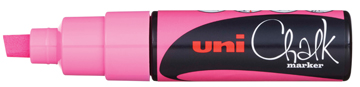 UNI KRIJTMARKER BREED ROZE FLUO