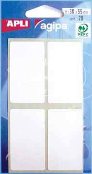 ETUI 28 ETIKET.WIT 30X55MM