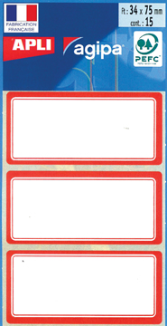 APLI SCHOOLETIKET 75X34 ROOD 24st BL