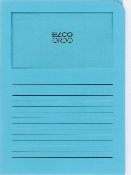 ELCO L-MAP+VENSTER PASTELBLAUW bedrukt