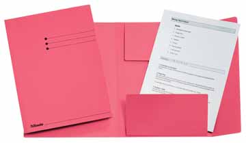 ESSELTE 3KLEPMAP A4 ROZE