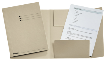 ESSELTE 3KLEPMAP FOLIO GRIJS