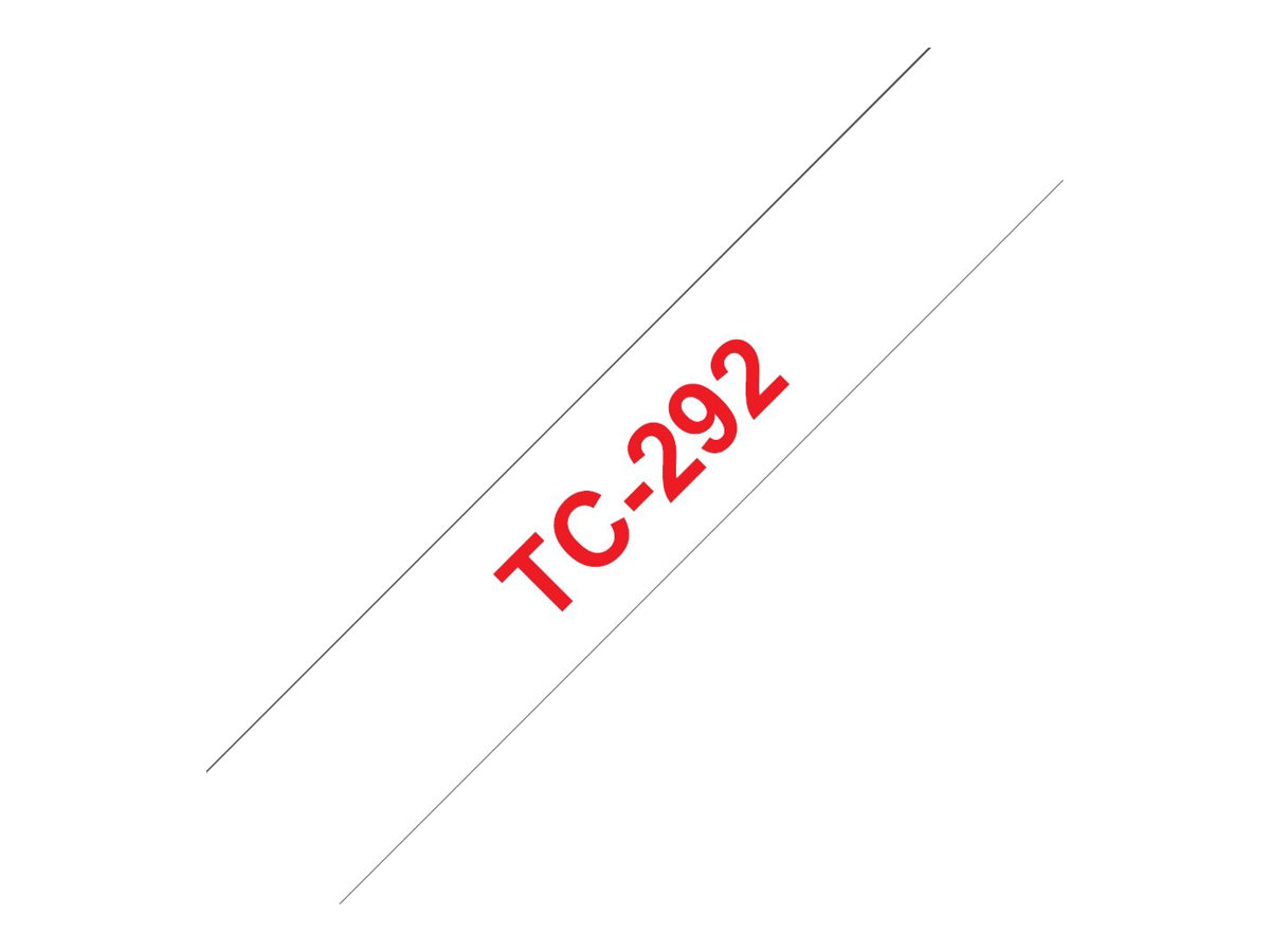 BROTHER P-Touch TC-292 red on white 9mm