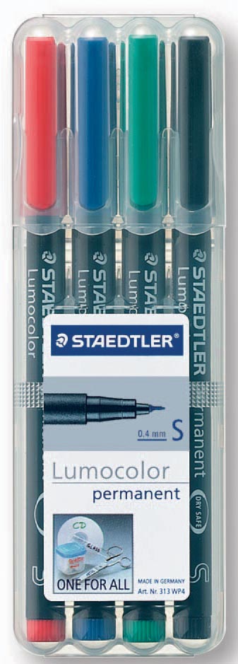STAEDTLER LUMO PERMANENT 0.4mm 4ST