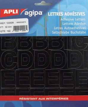 P.192 KLEEFLETTERS 30MM ZWART