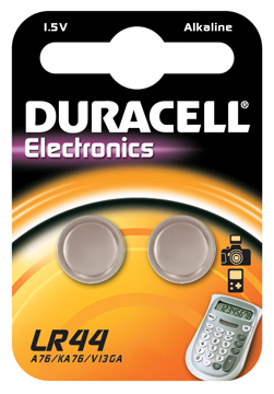 DURACELL KNOPCEL batterij 2XLR44 1.5V