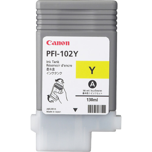 CANON PFI-102Y dye inktcartridge geel standard capacity 130m
