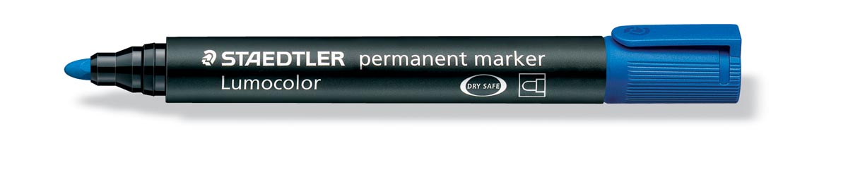 PERM. MARKER BLAUW RONDE PUNT