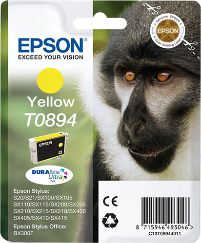 EPSON T0894 inktcartridge geel low capacity 3.5ml 1-pack bli