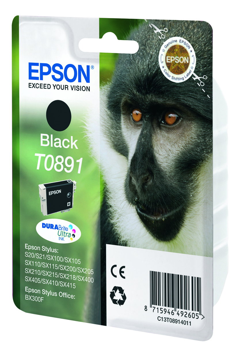 EPSON T0891 inktcartridge zwart standard capacity 5.8ml 1-pa