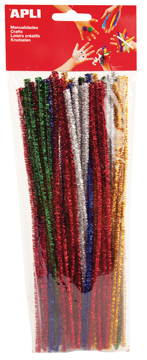 GLITTER CHENILLEDRAAD ASS 50ST