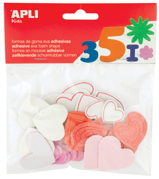 GLITTER RUBBER HART ASS 52ST