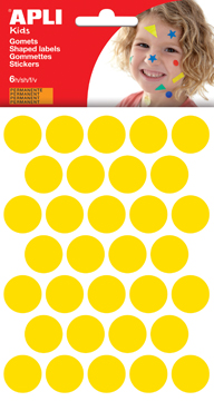 APLI STICKER GEEL DIAM 20MM 180ST