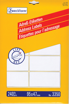 ADRESETIKETTEN 95X47 DS 240