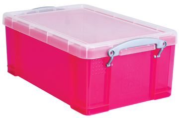 OPBERGDOOS 9L TRANSP.HEL ROZE
