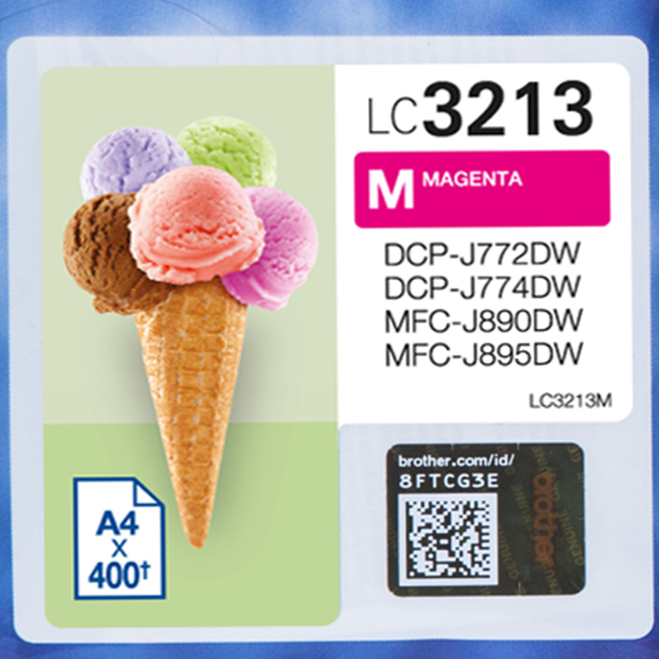 BROTHER LC3213M 400-page high-capacity magenta ink cartridge