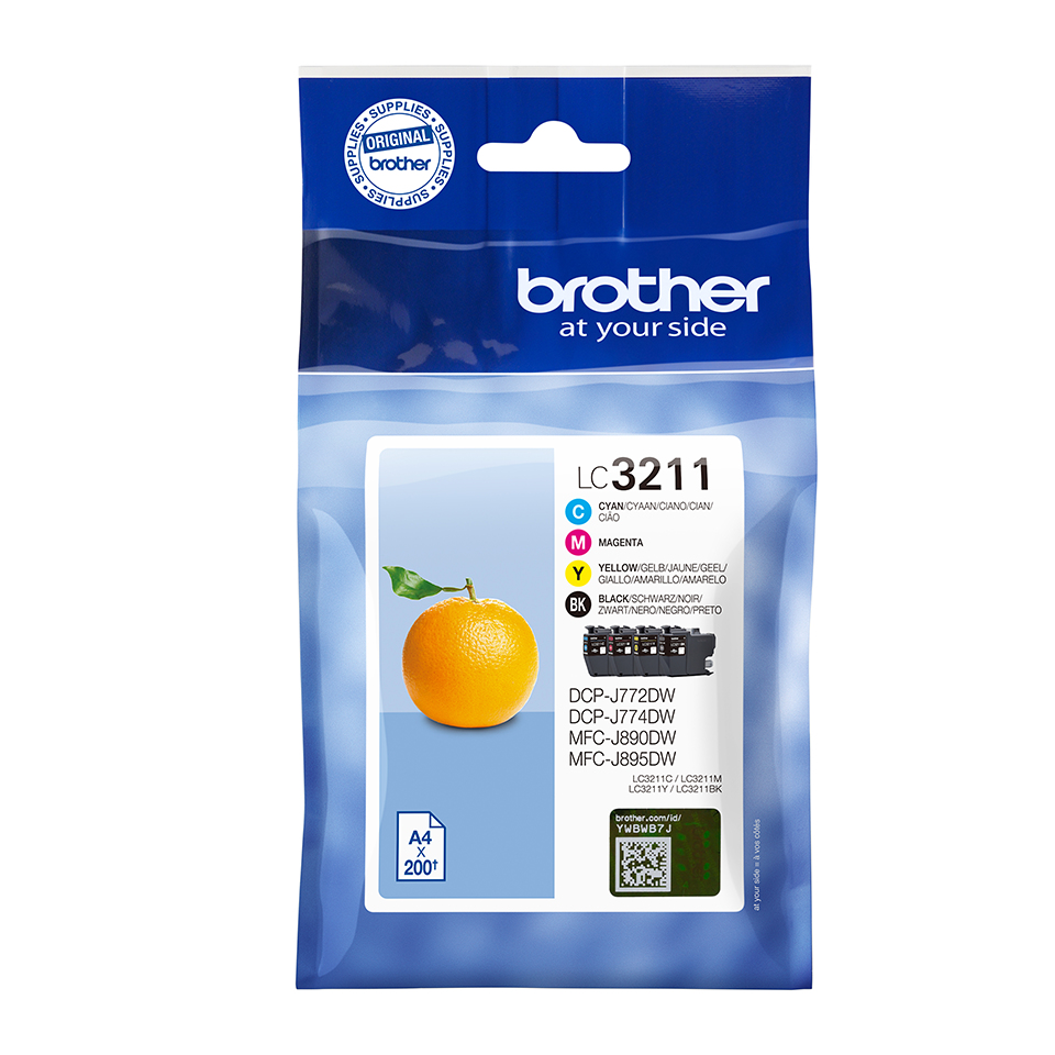 BROTHER LC3211VAL Pack of 4 cartridges black cyan magenta ye