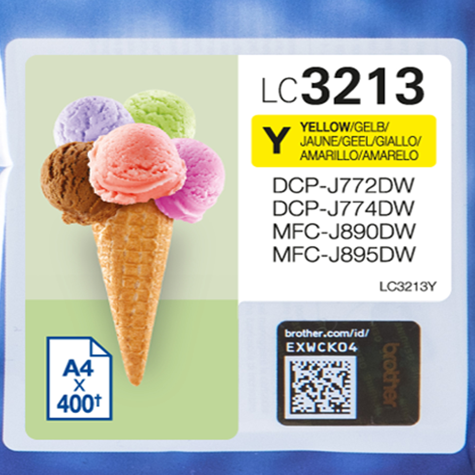 BROTHER LC3213Y High capacity 400-page yellow ink cartridge