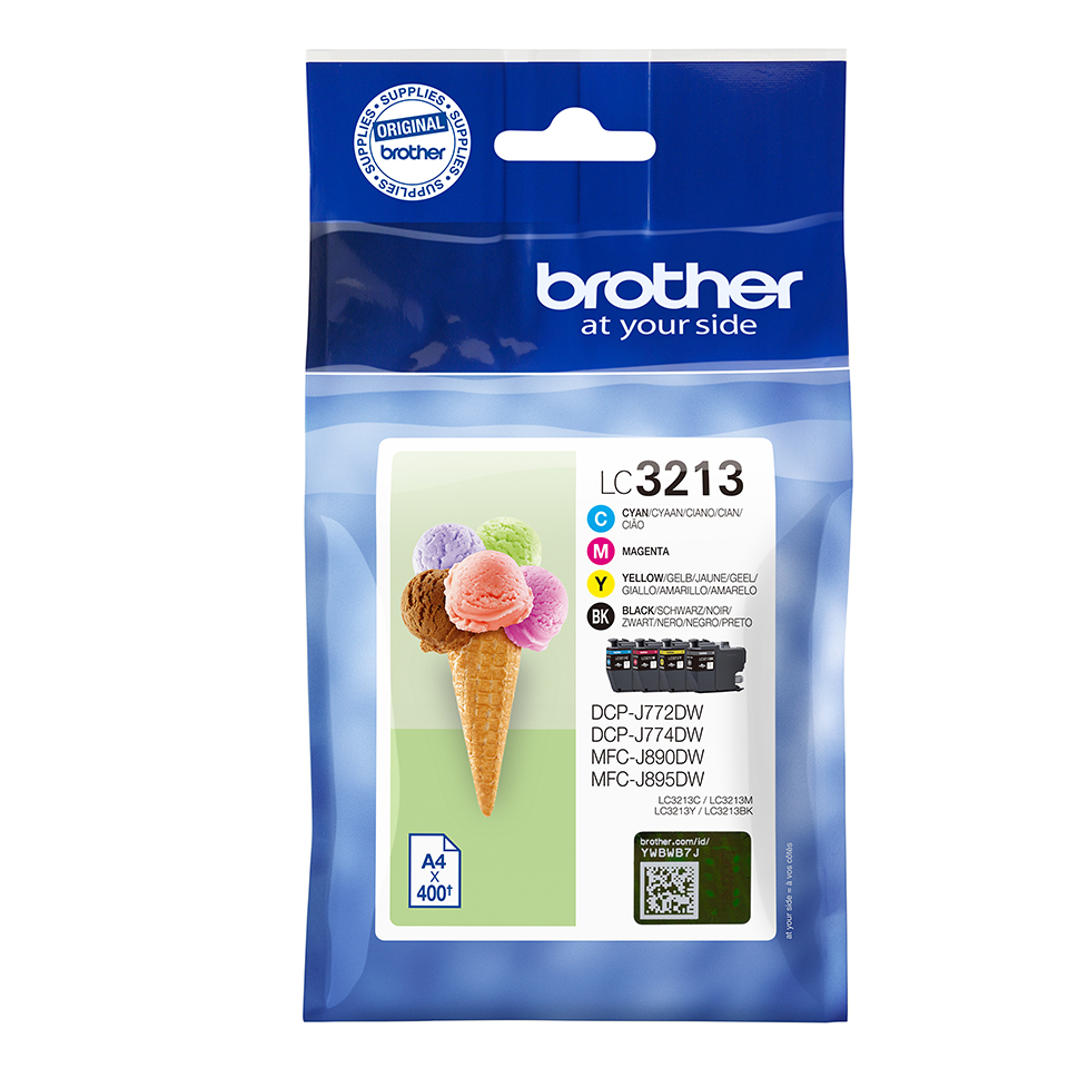 BROTHER LC3213VAL Pack of 4 cartridges black cyan magenta ye