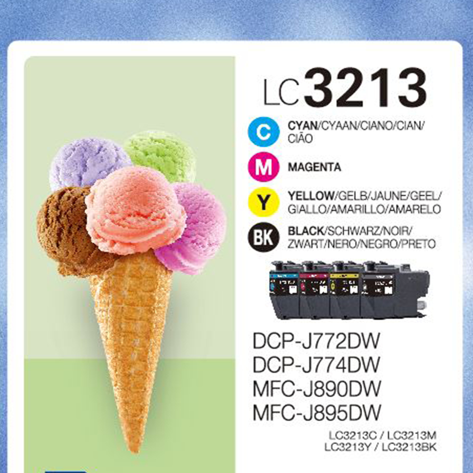 BROTHER LC3213VAL Pack of 4 cartridges black cyan magenta ye
