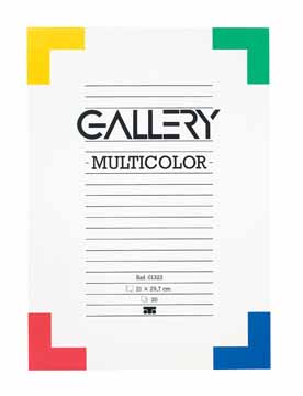GALLERY TEKENBLOK MULTICOLOR 145GR A4