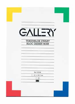 GALLERY TEKENBLOK 21X29 ZWART