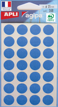 APLI ROND 15MM BLAUW 168st BL