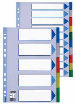 ESSELTE TABBLAD PP KLEUR 5 TABS