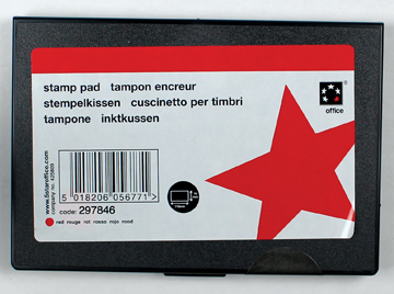 STEMPELKUSSEN 110X70MM ROOD