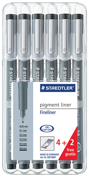 PIGMENT LINER PAK 4+2