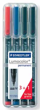 STAEDTLER LUMO PERMANENT 1mm 4ST
