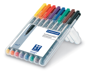 STAEDTLER LUMO PERM FIJN 8ST