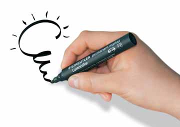 PERM. MARKER ZWART RONDE PUNT