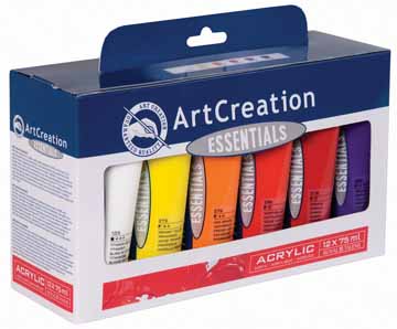 ARTCR.ACRYL.SET 12XT.75 ML.